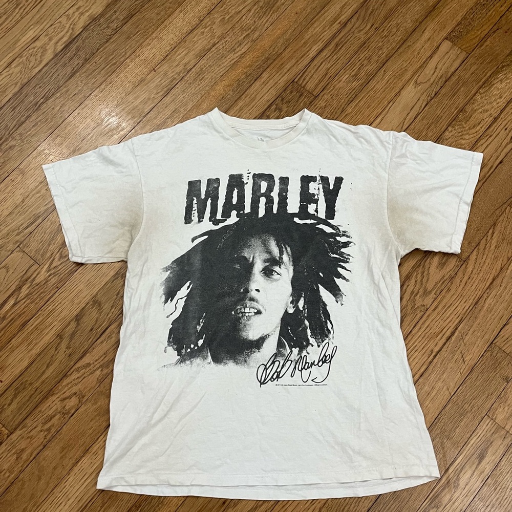 Bob Marley Graphic T-Shirt in White